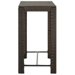 Garden Bar Table Brown 100x60.5x110.5 cm Poly Rattan 45873