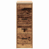 Garage Storage Cabinet Old Wood 30x51x85 cm Solid Wood Pine 860587