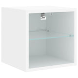 6 Piece TV Wall Units with LED White Engineered Wood 3216615
