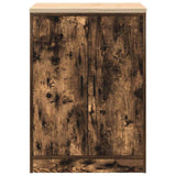 Garage Storage Cabinet Smoked Oak 60x51x85 cm Solid Wood Pine 860575