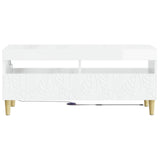 LED TV Cabinet High Gloss White Engineered Wood 897209