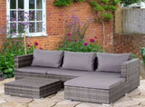 3PC Rattan Garden Furniture Storage Sofa Set 4 Seater Wicker Coffee Table Conservatory Sun Lounger T3398P315436