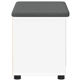 Hall Bench White 60 x 38 x 46 cm Engineered Wood and Fabric 891496