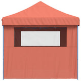 ZNTS Foldable Party Tent Pop-Up with 4 Sidewalls Terracotta 4005029