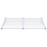Door Canopy Grey and Transparent 152,5x90 cm Polycarbonate 153691