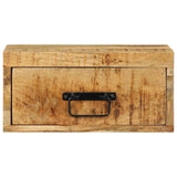 Wall-mounted Bedside Cabinet Solid Rough Wood Mango 4017452
