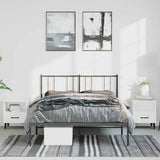 Metal Bed Frame without Mattress with Headboard Black 135x190cm 352479