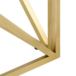 ZNTS Coffee Table Gold Stainless Steel and Tempered Glass 349980
