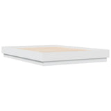 Bed Frame with LED without Mattress White 160x200 cm 3209779