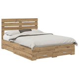 Bed Frame with Drawer with Headboard Manual Engineered Wood 3411650