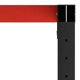 ZNTS Work Bench Frame Metal 150x57x79 cm Black and Red 147929