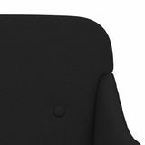 Bench Black 110x76x80 cm Fabric 351485