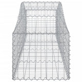 Arched Gabion Baskets 2 pcs 200x50x40/60 cm Galvanised Iron 3145577