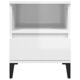 Bedside Cabinets 2 pcs High Gloss White 40x35x50 cm 821815