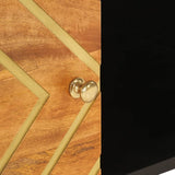 Coffee Table Brown and Black 80x50x40 cm Solid Wood Mango 356787