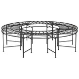 Tree Bench Black Steel Large Durable Tree Bench Round 318821