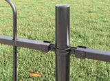 Garden Fence BOXTEL 8 pcs 13.6 x 0.6 m Powder-coated Steel Grey 3334153