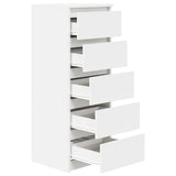Sideboard with Drawers White 37.5x35x99 cm Engineered Wood 861760