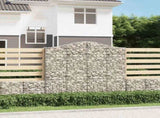 Arched Gabion Baskets 3 pcs 200x30x180/200 cm Galvanised Iron 3145515