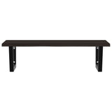 Basin Shelf Wall Mounted Steel and Solid Wood Oak 3302623
