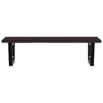 ZNTS Basin Shelf Wall Mounted Steel and Solid Wood Oak 3302623