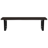 ZNTS Basin Shelf Wall Mounted Steel and Solid Wood Oak 3302623