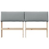 Upholstered Headboard Light Grey 140 cm Solid Pine Wood 879119