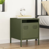 Bedside Cabinet Olive Green 35x39x43.5 cm Steel 851252