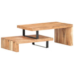 ZNTS 2 Piece Coffee Table Set Solid Acacia Wood 320394
