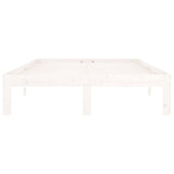 Bed Frame without Mattress White Solid Wood Pine 120x200cm 810361