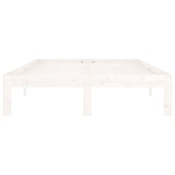 Bed Frame without Mattress White Solid Wood Pine 120x200cm 810361