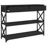 Console Table Black 100x28x75 cm Engineered Wood 834190