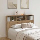 Headboard Cabinet Artisan Oak 160x19x103.5 cm Engineered Wood 856871