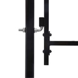 Garden Fence Gate with Arched Top 200 x 400 cm Steel 144368