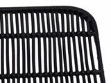 Dinning Chair 2 pcs Black 41 x 55 x 85 cm Rattan and Steel 42033207
