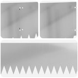 Lawn Edging 10 pcs 103 x 25 cm Steel Silver 8008500