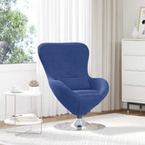 Egg Chair Police Blue 63 x 73 x 90 cm Velvet 42002734