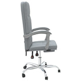 Reclining Office Chair Light Grey Fabric 349637