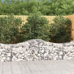 Arched Gabion Baskets 10 pcs 200x50x60/80 cm Galvanised Iron 3145606