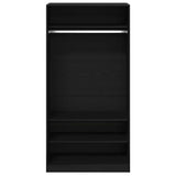 Wardrobe with Shelf Black Oak 100 x 50 x 200 cm Engineered Wood 3329297