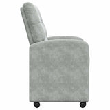 Dining Chairs with Wheels 2 pcs Light grey 58 x 67 x 97 cm 42017866