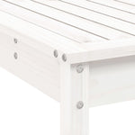 7 Piece Garden Bar Set White Solid Wood Pine 3157812