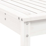 7 Piece Garden Bar Set White Solid Wood Pine 3157812