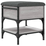 Shoe Bench Grey Sonoma 42x42x45 cm Engineered Wood 835185