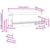 Chicken Nesting Box 4 Compartments with Legs Galvanised Steel 4104905