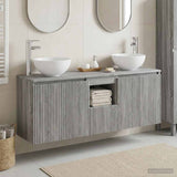 Bathroom Cabinet Set 3 pcs Grey Sonoma 49.5 x 41 x 64.5 cm 3405633