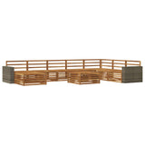 Outdoor Sofa Set 9 pcs Natural Solid Acacia Wood 3383757