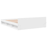 ZNTS Bed Frame with Drawers without Mattress White 140x190 cm 3280762