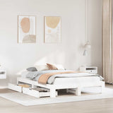 Bed Frame without Mattress White 140x200 cm Solid Wood Pine 3309000