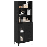 Highboard Black Oak 69.5 x 34 x 180 cm Engineered Wood 3416101